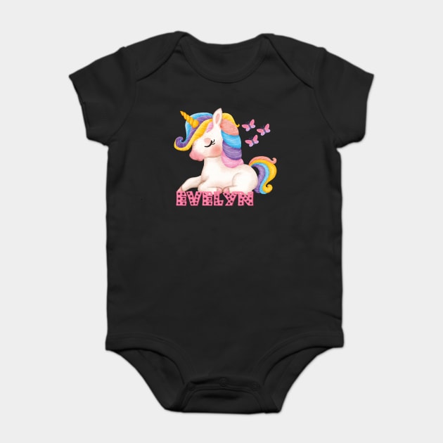 Personalized name Evelyn Baby Bodysuit by Jo Palmer
